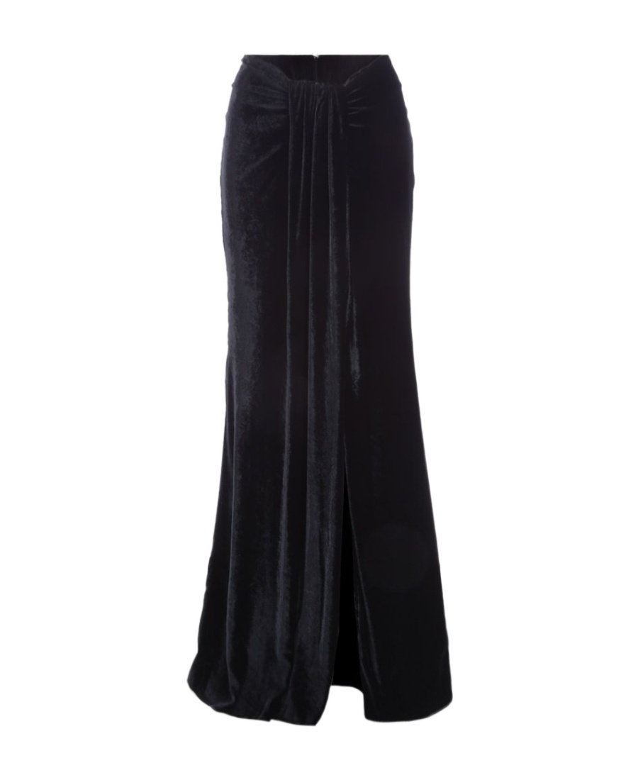 Blumarine Slit-detail Ankle-length Skirt In Black
