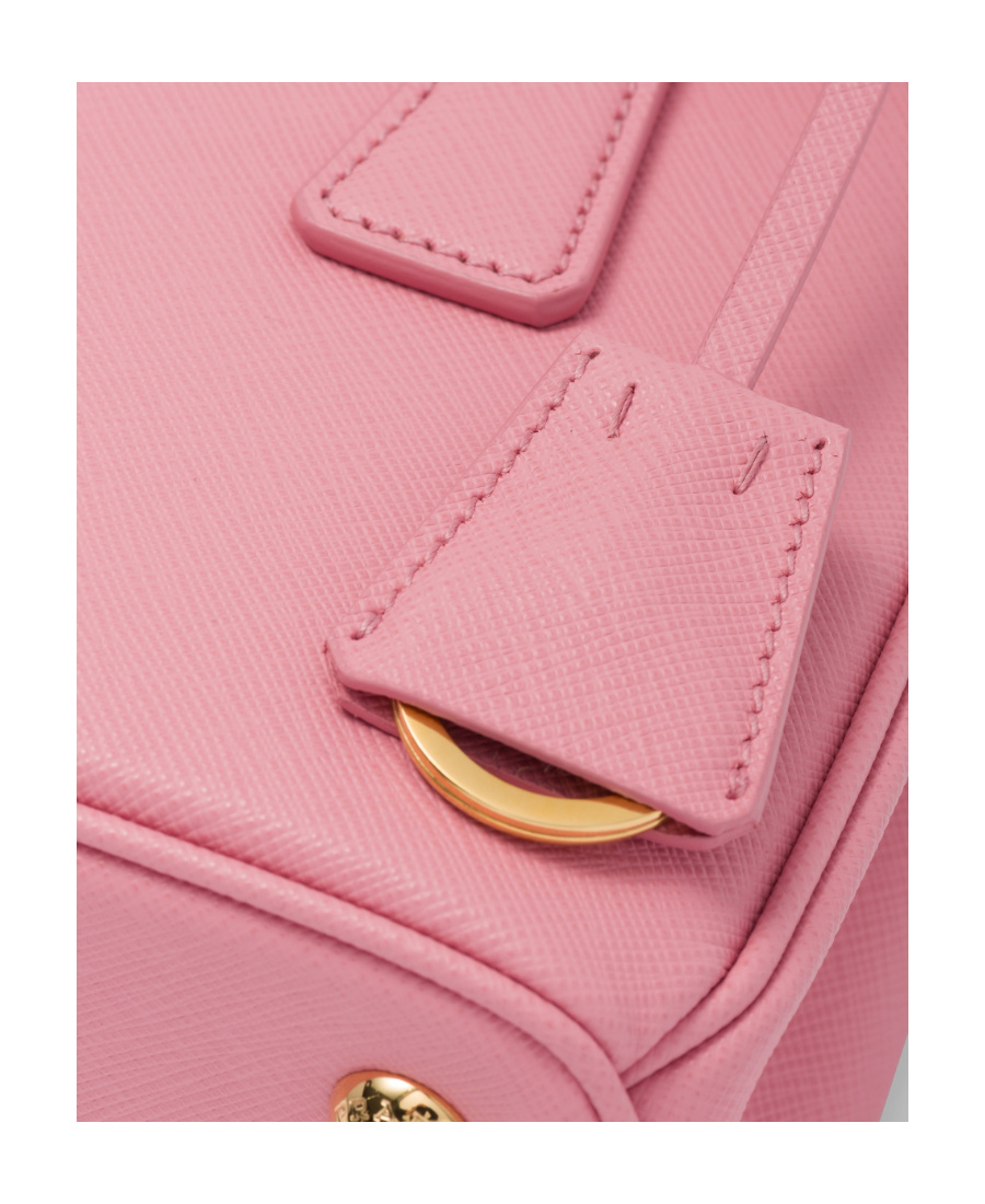 Prada Galleria Saffiano Leather Micro Bag In Pink