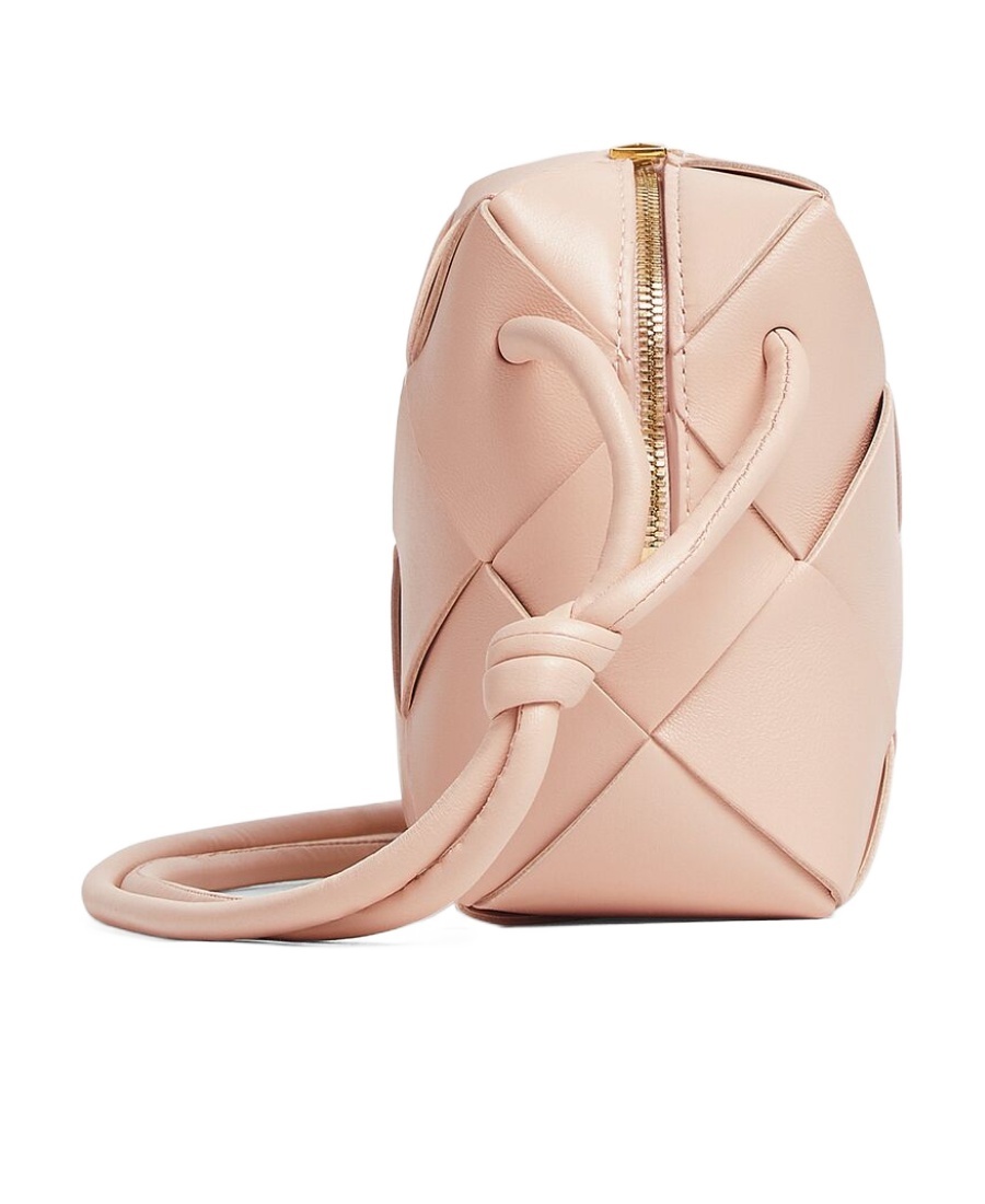 Bottega Veneta Mini Cassette Camera Bag In Nude
