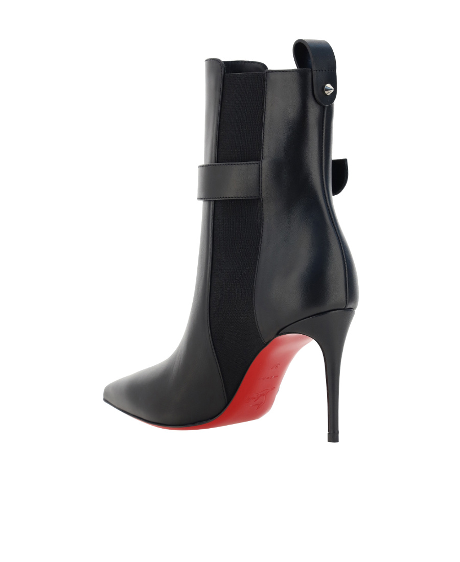 Christian Louboutin Pointed Toe Ankle Boots In Black