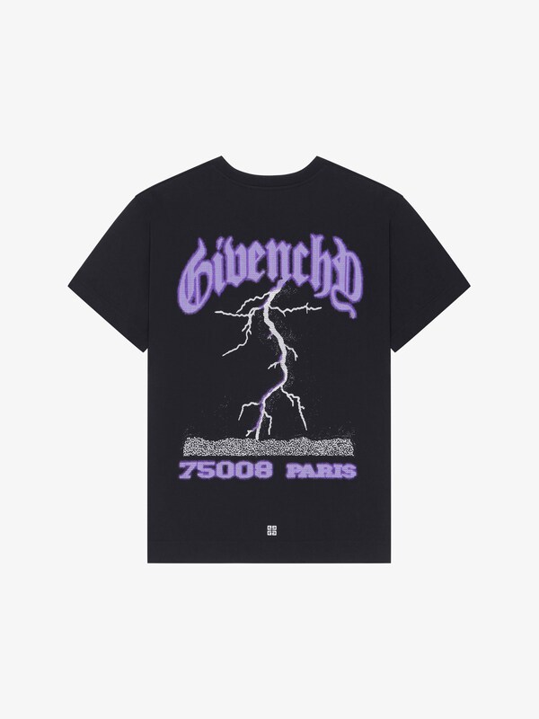 Givenchy Lightning-print T-shirt In Black