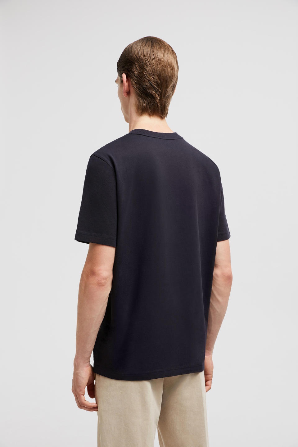 Moncler Logo Patch Crew Neck Short Sleeves T-shirt In Black
