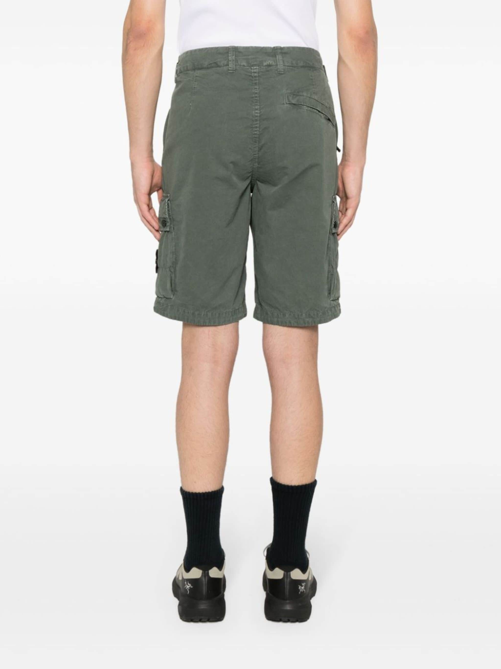 STONE ISLAND COMPASS-BADGE CARGO SHORTS 