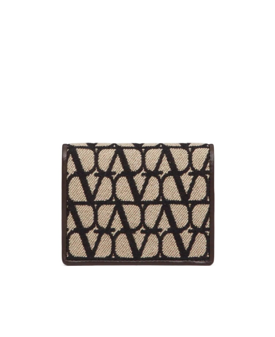 Valentino Small Printed Purse In Black