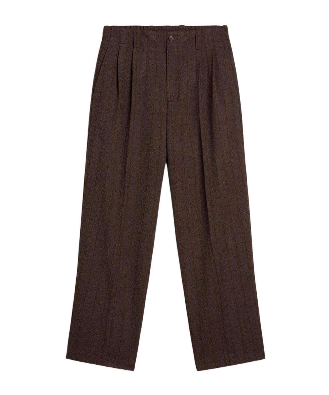 Golden Goose Men's Joggers In Dark Brown Wool With Thin Striped Pattern In Brown