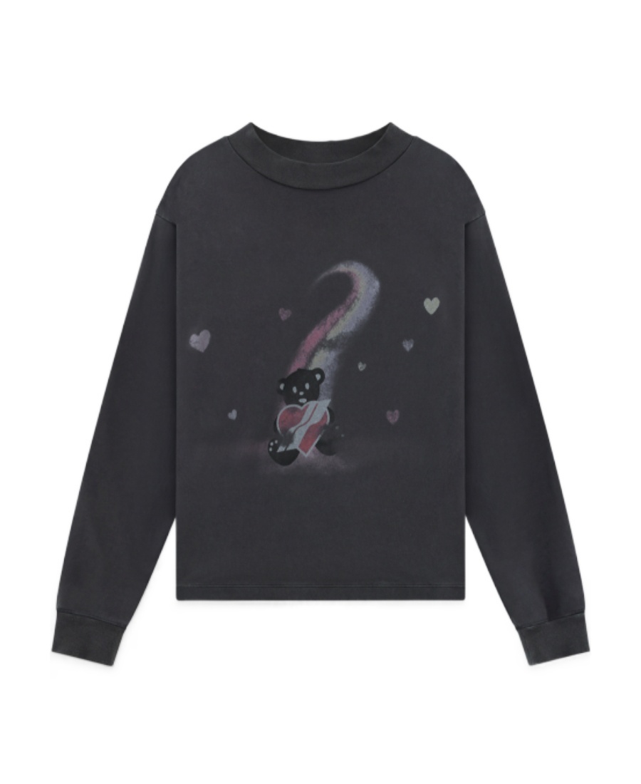 We11 Done Graphic-print Long-sleeve Top In Black