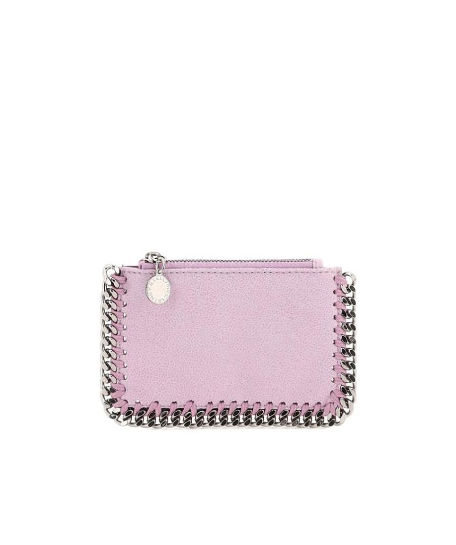 Stella Mccartney Falabella Zipped Cardholder In Purple