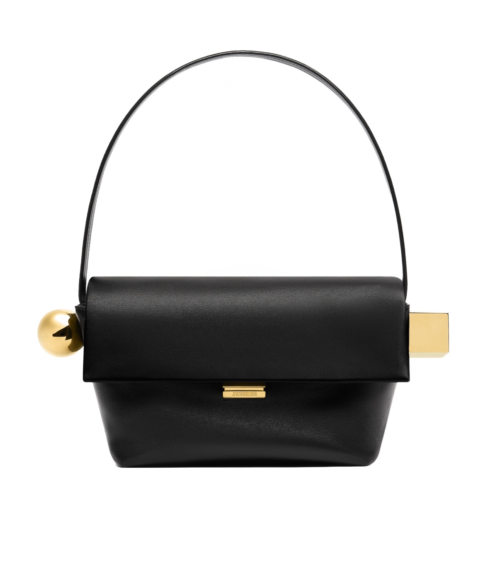 Shop Jacquemus Folding Shoulder Bag In Black