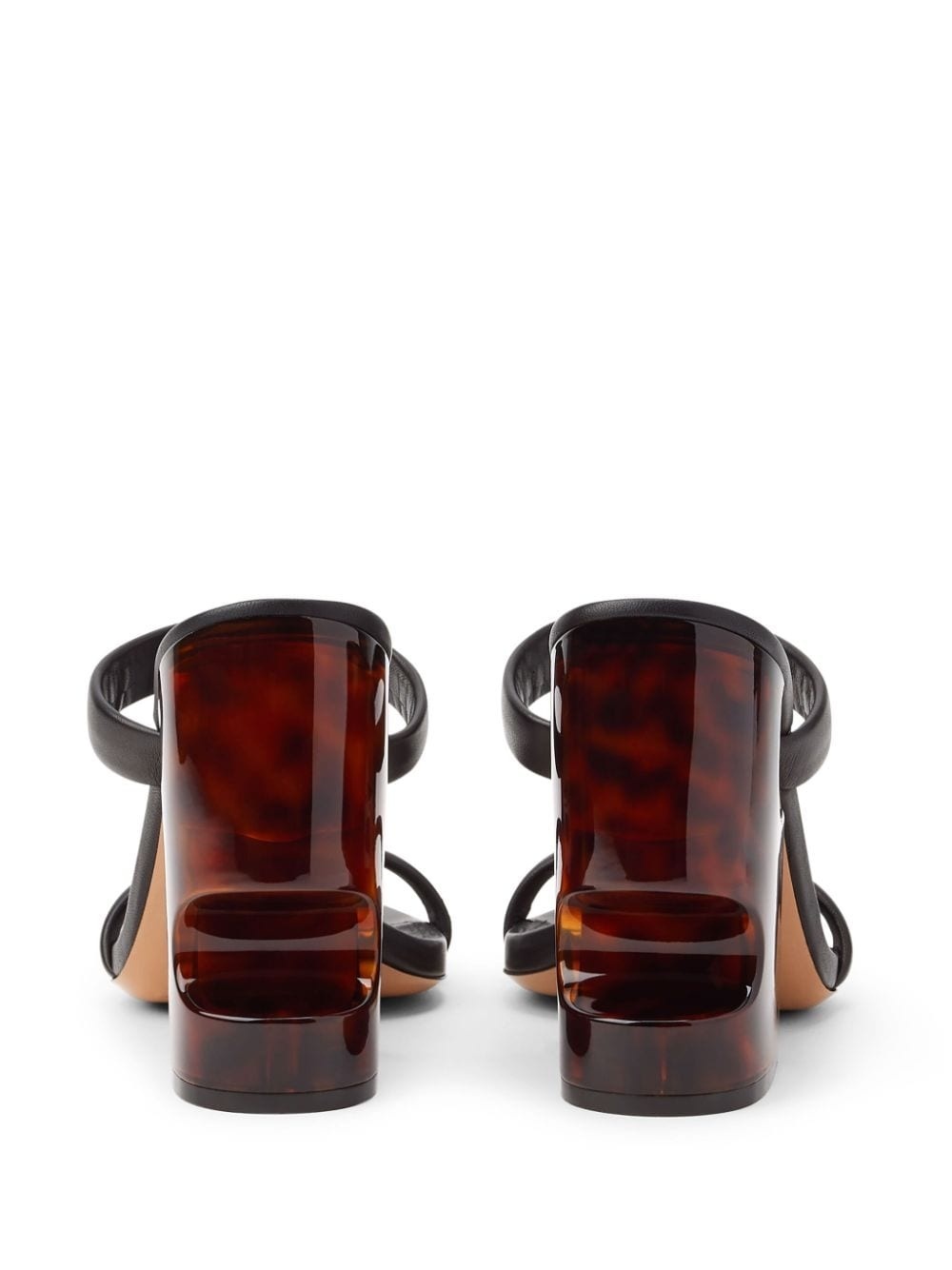 Off-white Pop Meteor Leather Mules In Black