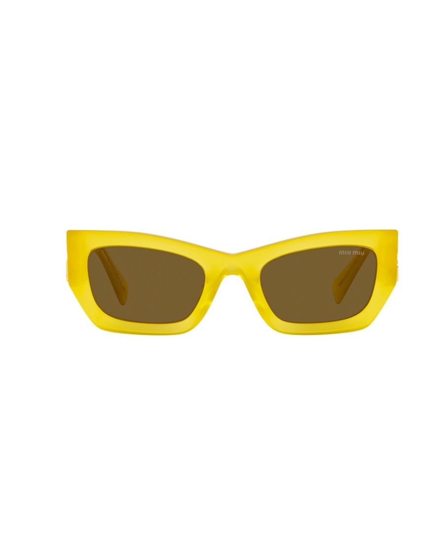 Miu Miu Logo Sunglasses In Green