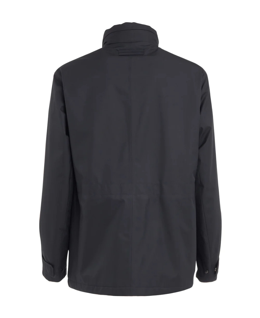 Shop Zegna Z  Pocket Detailed High Neck Jacket In Black