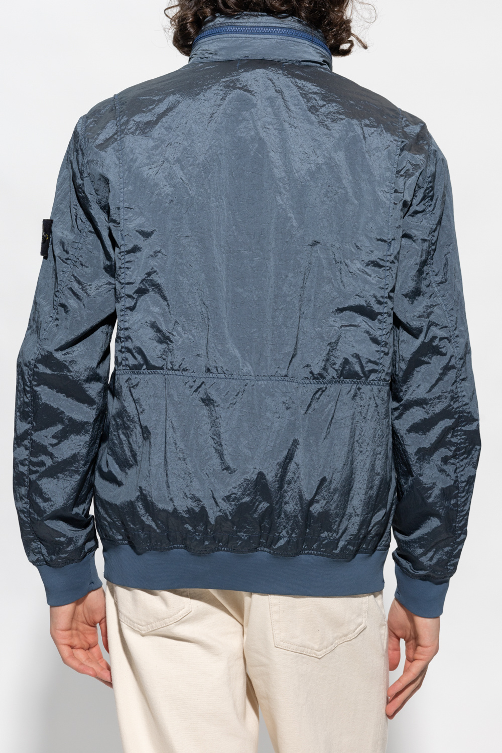 STONE ISLAND STONE ISLAND LOGO PATCH ZIPPED JACKET