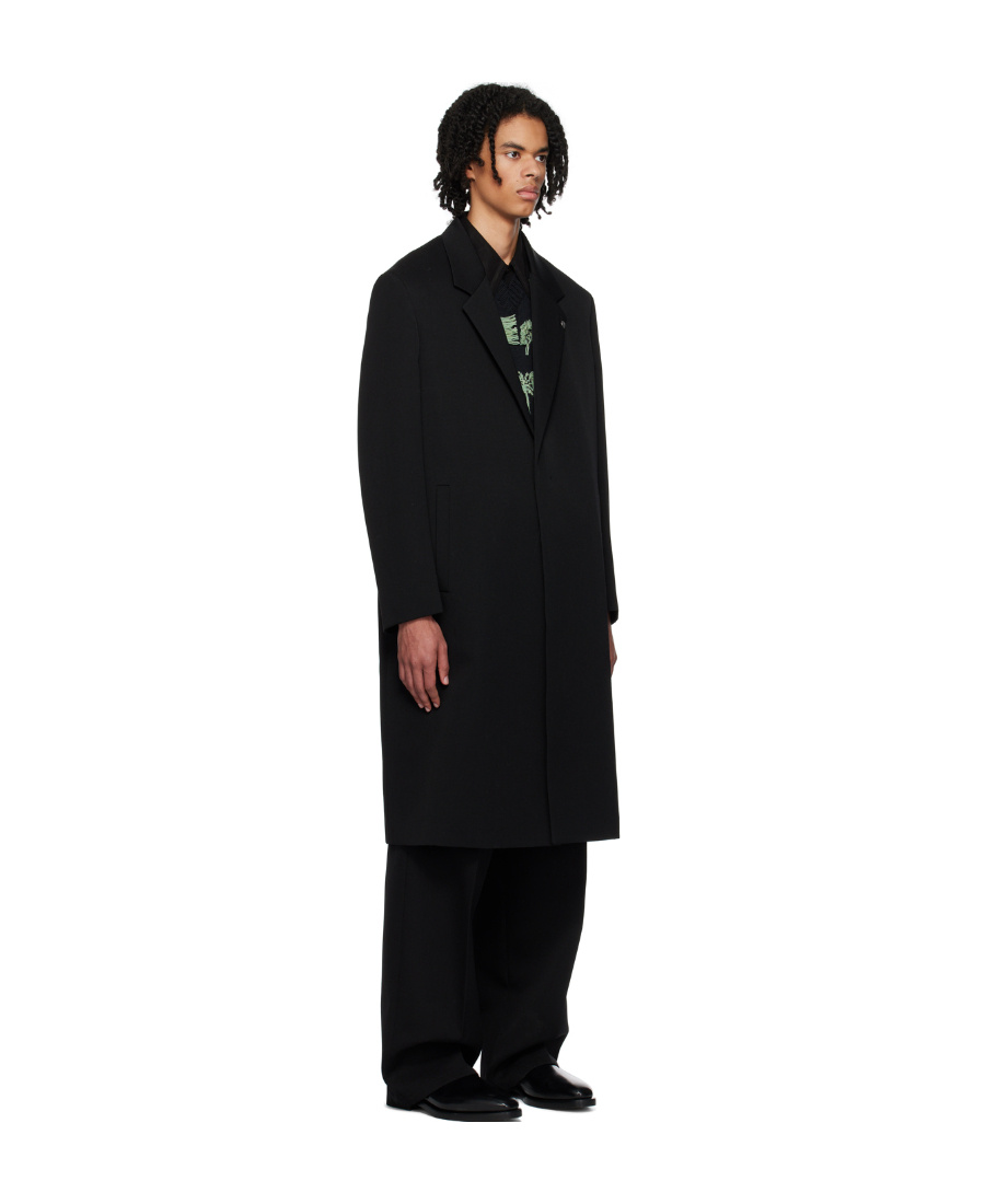 Jil Sander Notched-collar Peacoat In Black