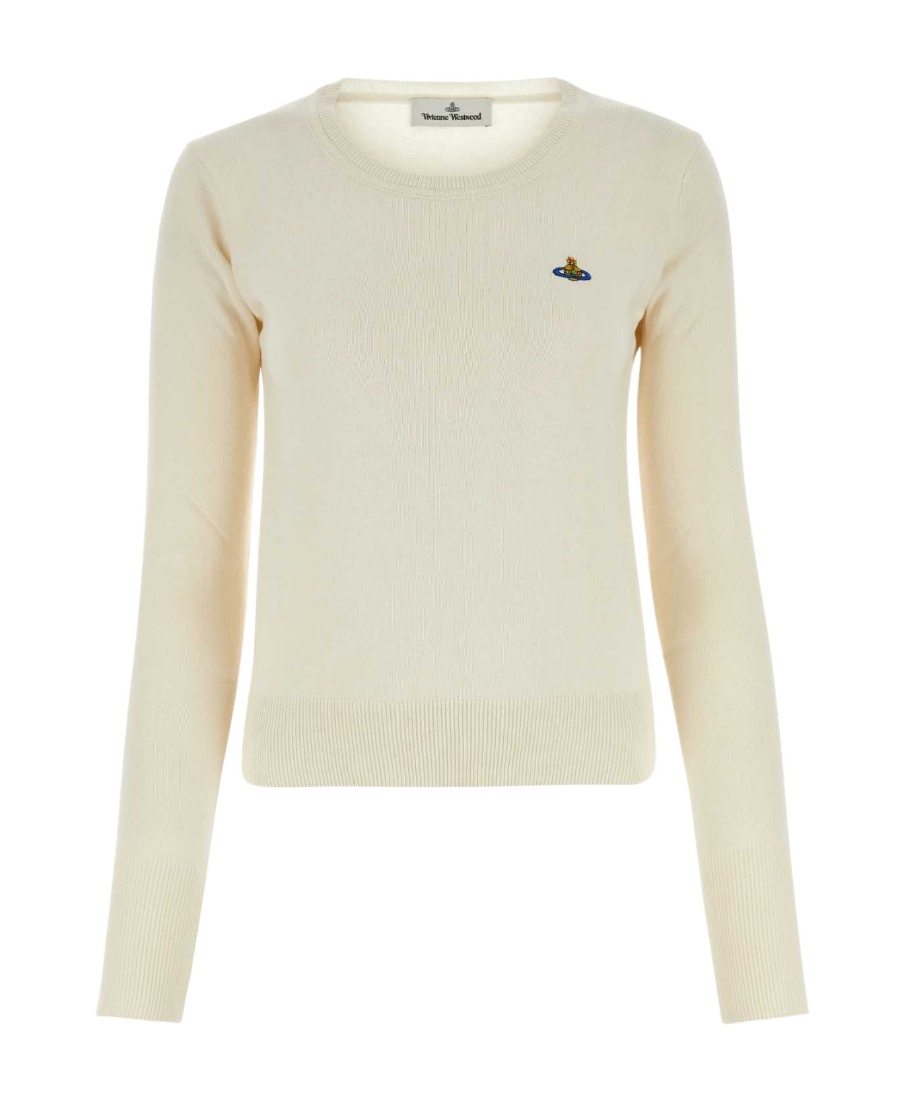 Vivienne Westwood Orb Embroidered Long-sleeved Jumper In Neutral