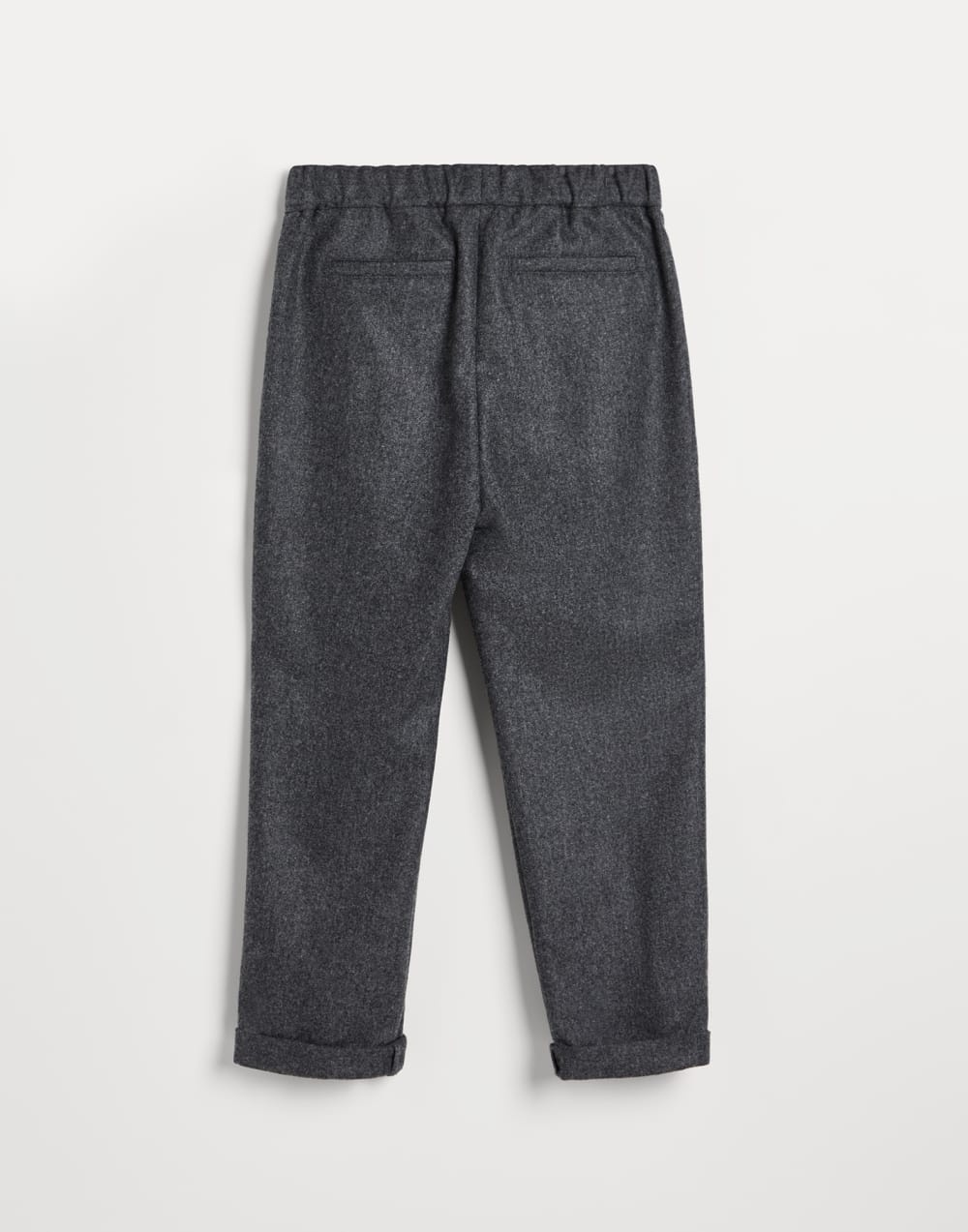 Brunello Cucinelli Virgin Wool Flannel Trousers In Gray