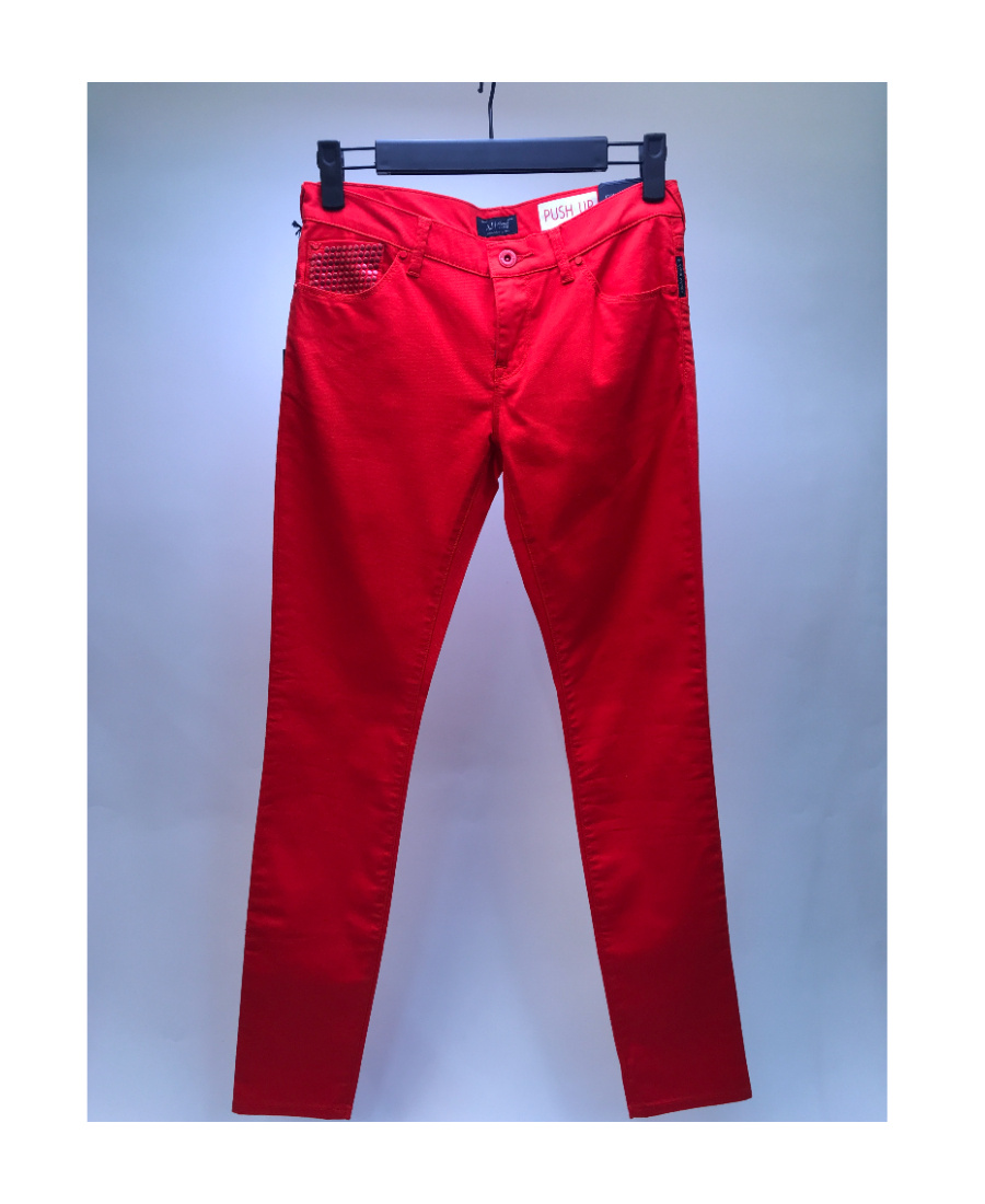 Shop Armani Jeans Logo Straight Jeans In Red