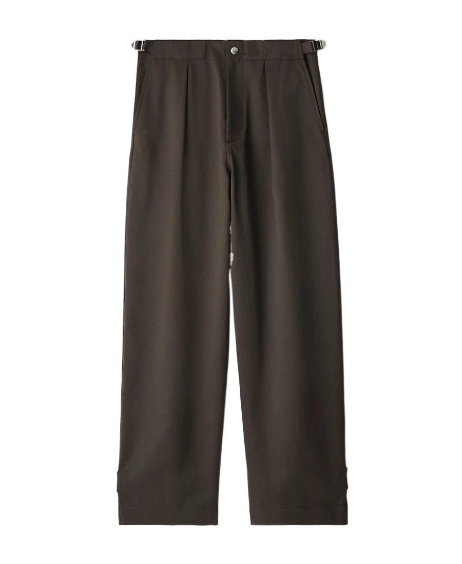 Burberry Straight-leg Cotton Trousers In Black