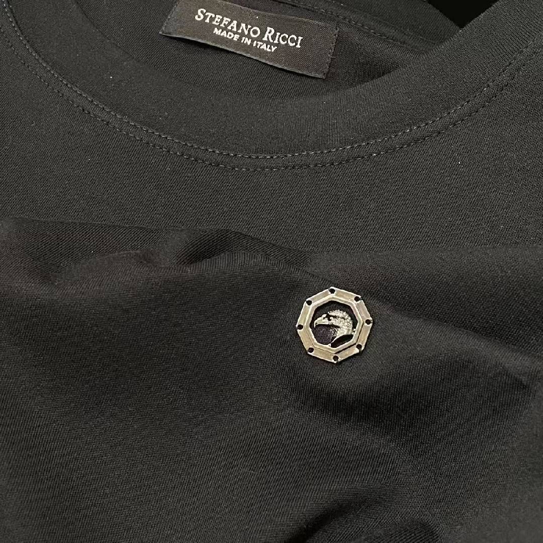 Stefano Ricci Long-sleeved T-shirt In Black