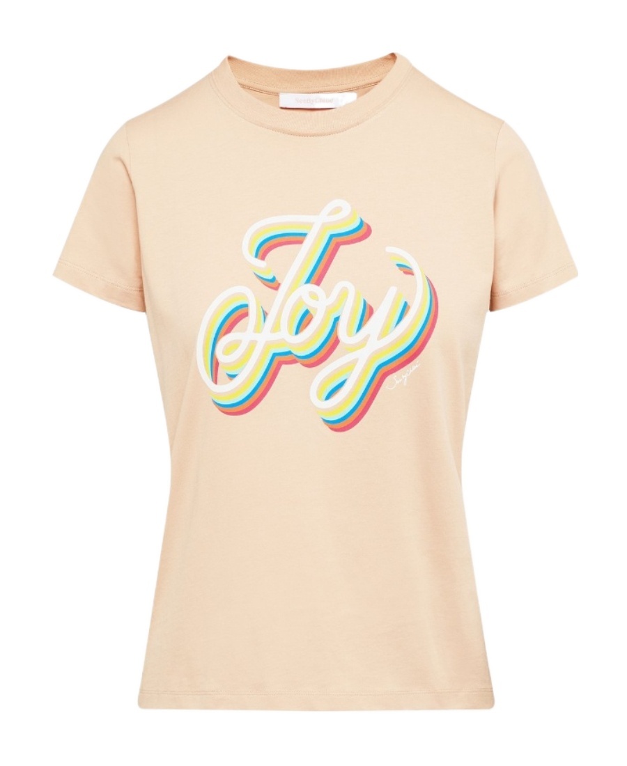 See By Chloé Item O-neck Short-sleeved T-shirt In Nude