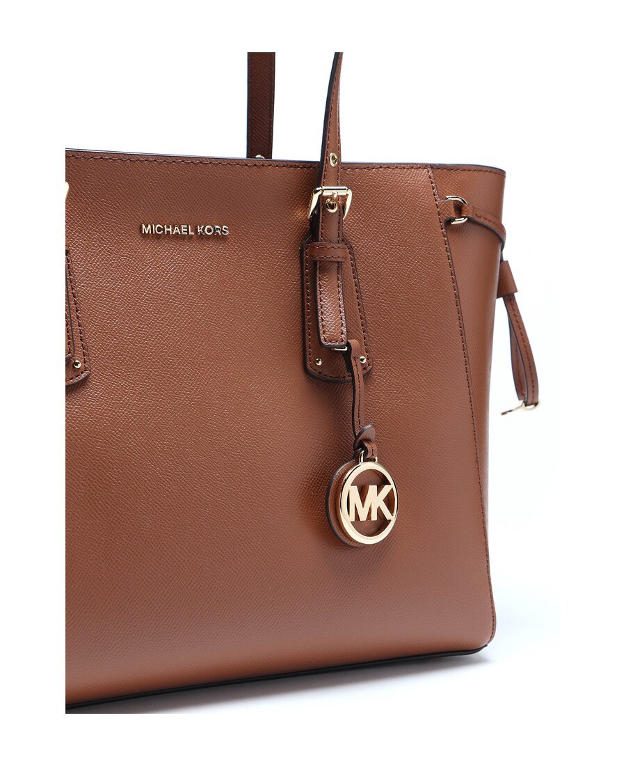 Michael Kors Voyager Leather Medium Tote In Nude