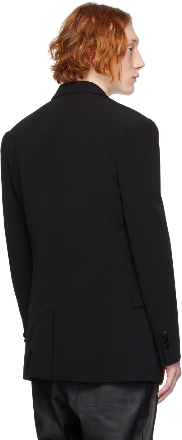 Balmain Satin-lapels Single-breasted Tuxedo Blazer In Black