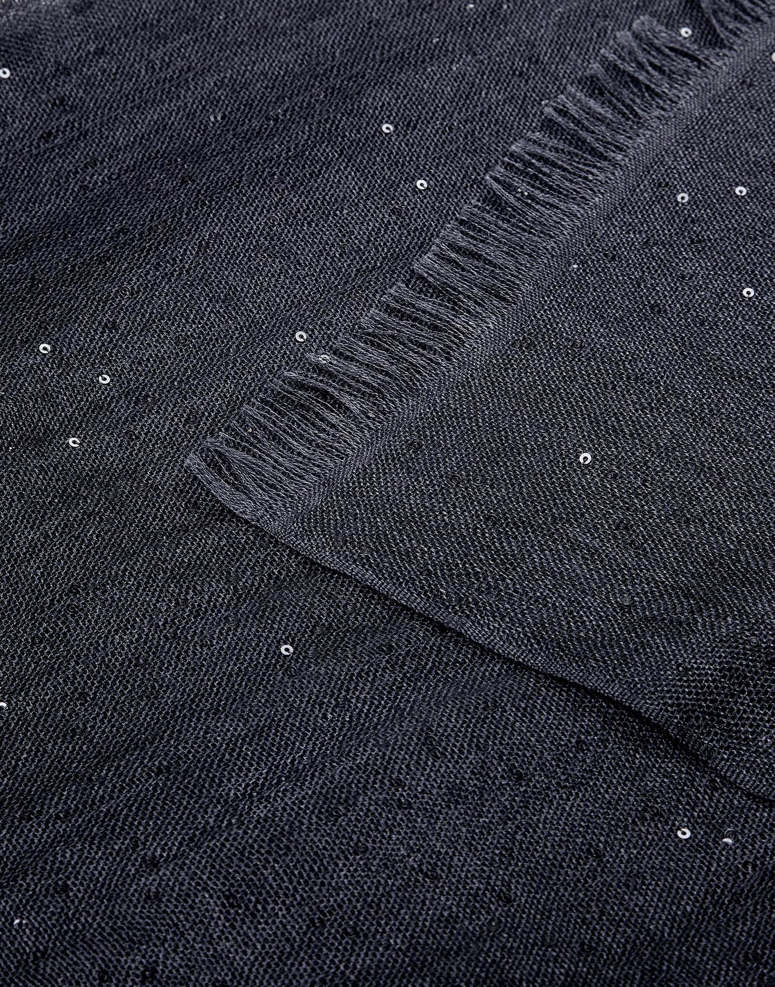 Brunello Cucinelli Stud Detailing Scarf In Black