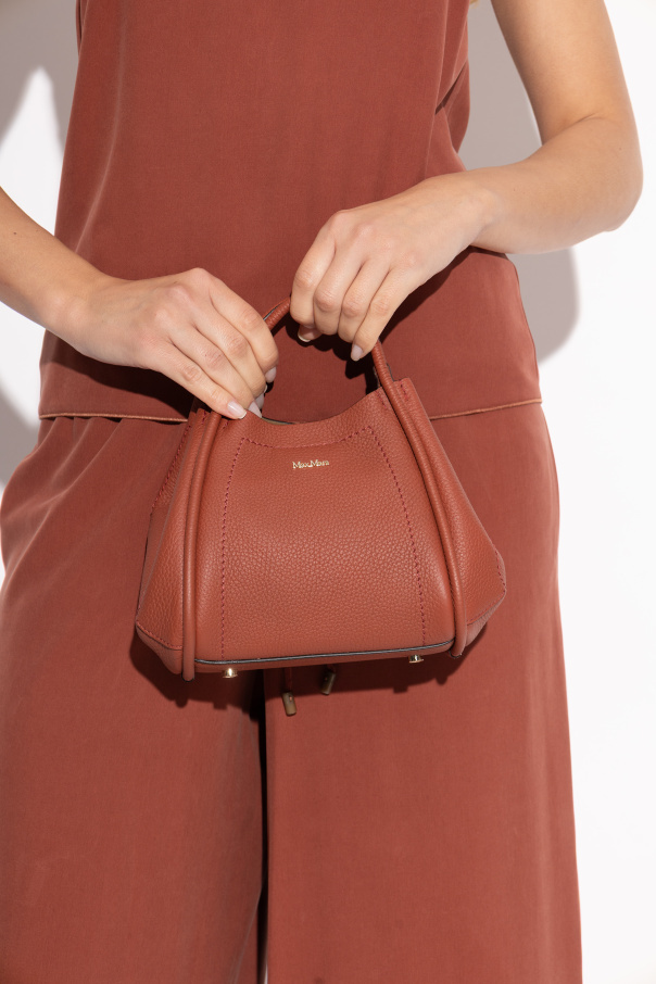 Max Mara Extra-small Leather Marine Bag In Brown