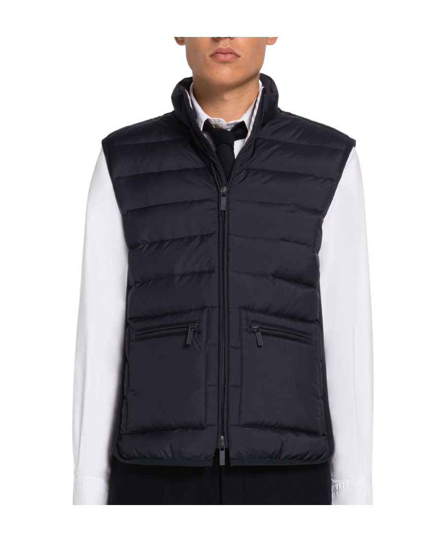 Thom Browne Down-feather Padded Gilet In Blue