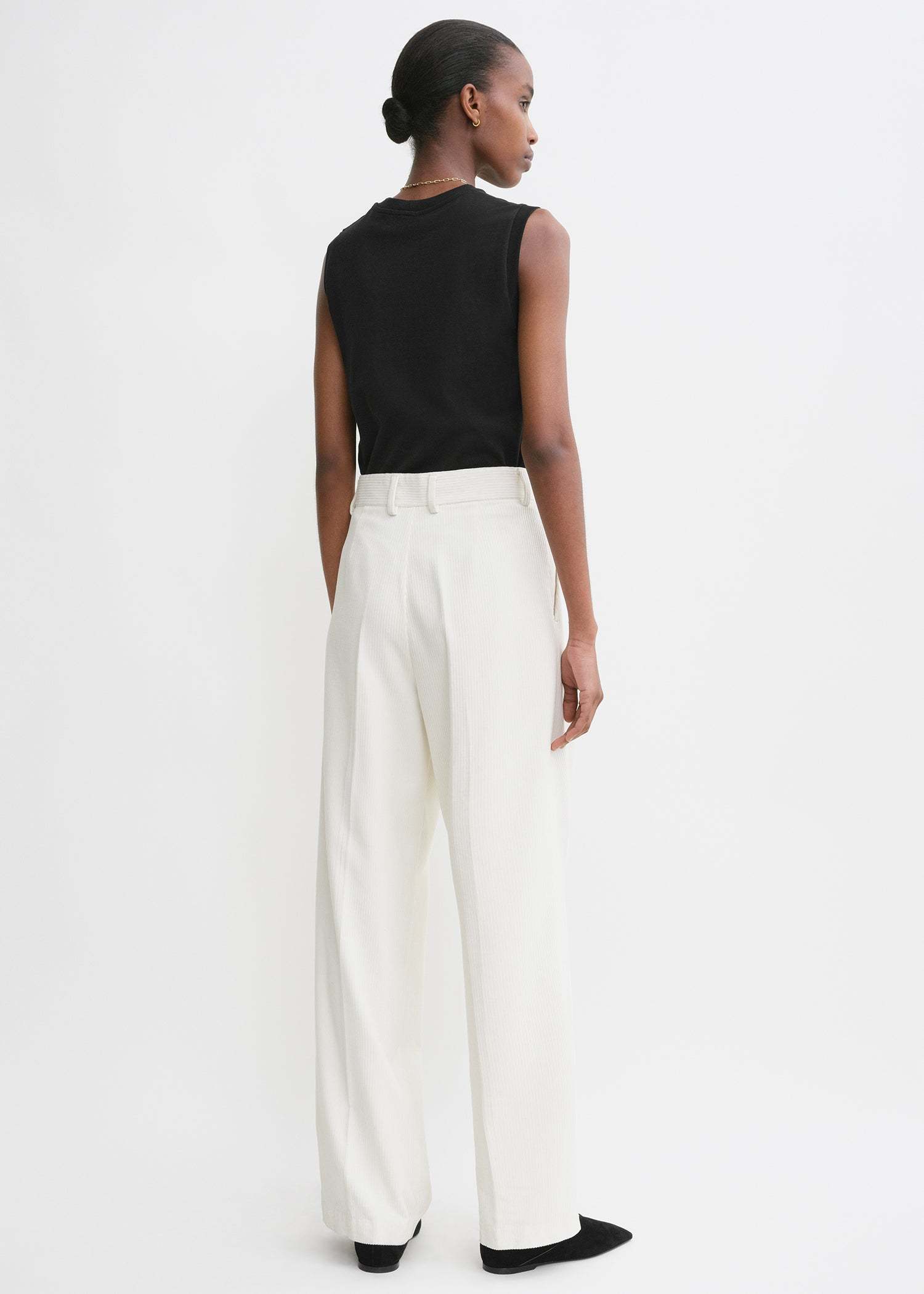 Totême Belt-loop Casual Pants In White