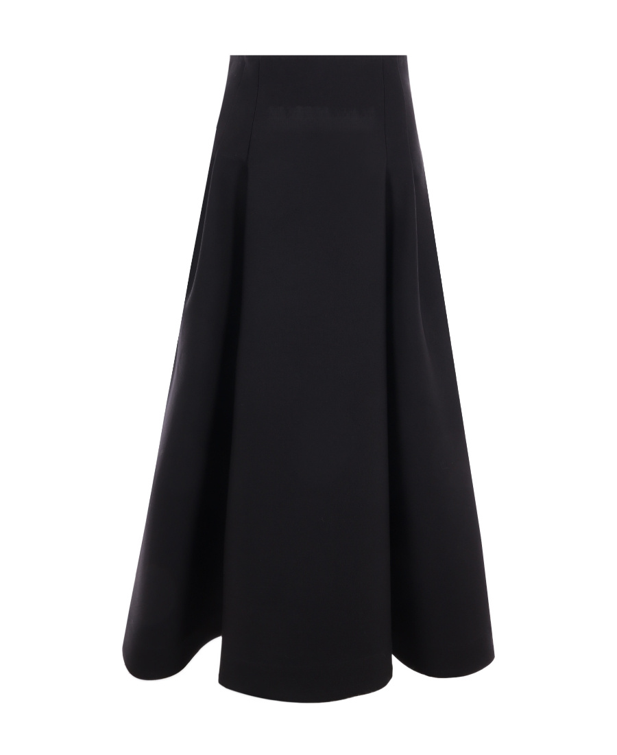 Shop Bottega Veneta A-line Midi Skirt In Black