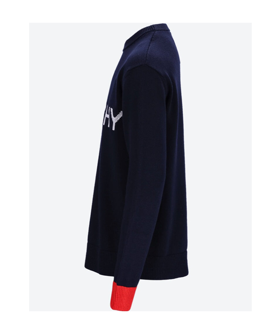 Givenchy Logo-intarsia Wool Jumper In Blue