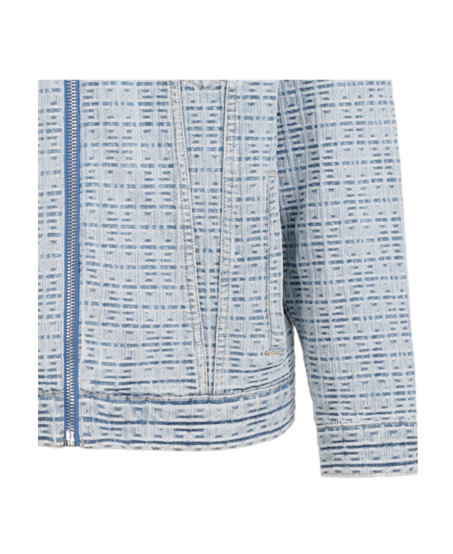 Givenchy Light Blue Cotton Jacket In Blue