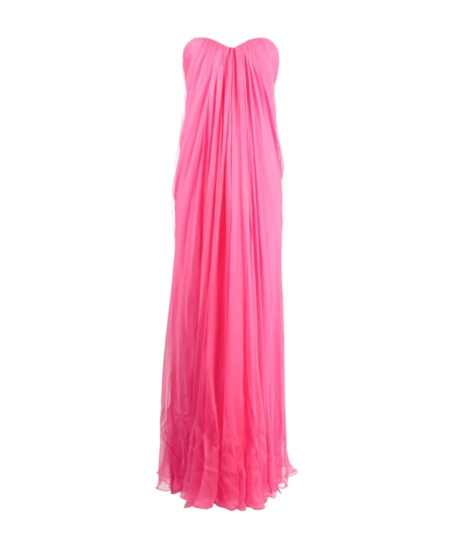 ALEXANDER MCQUEEN ALEXANDER MCQUEEN DRAPED STRAPLESS DRESS