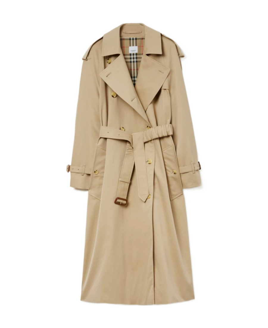 Burberry Castleford Double-breasted Cotton-gabardine Trench Coat In Nude