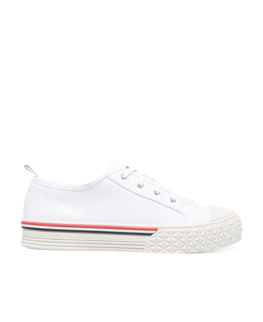 THOM BROWNE THOM BROWNE STRIPE TRIMMED LOW-TOP SNEAKERS
