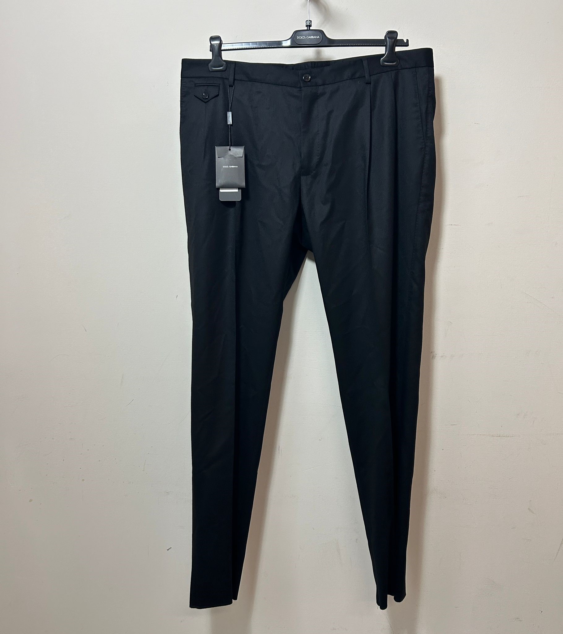 Dolce & Gabbana Virgin-wool Cropped Trousers In Black