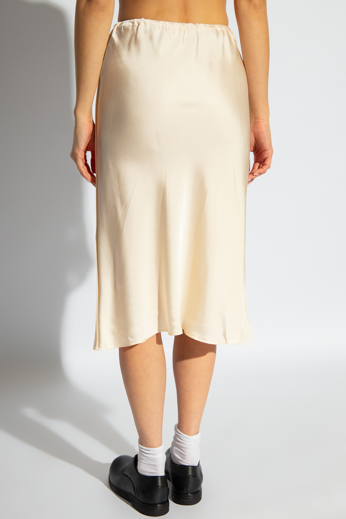 Jil Sander Flared Midi Skirt In White