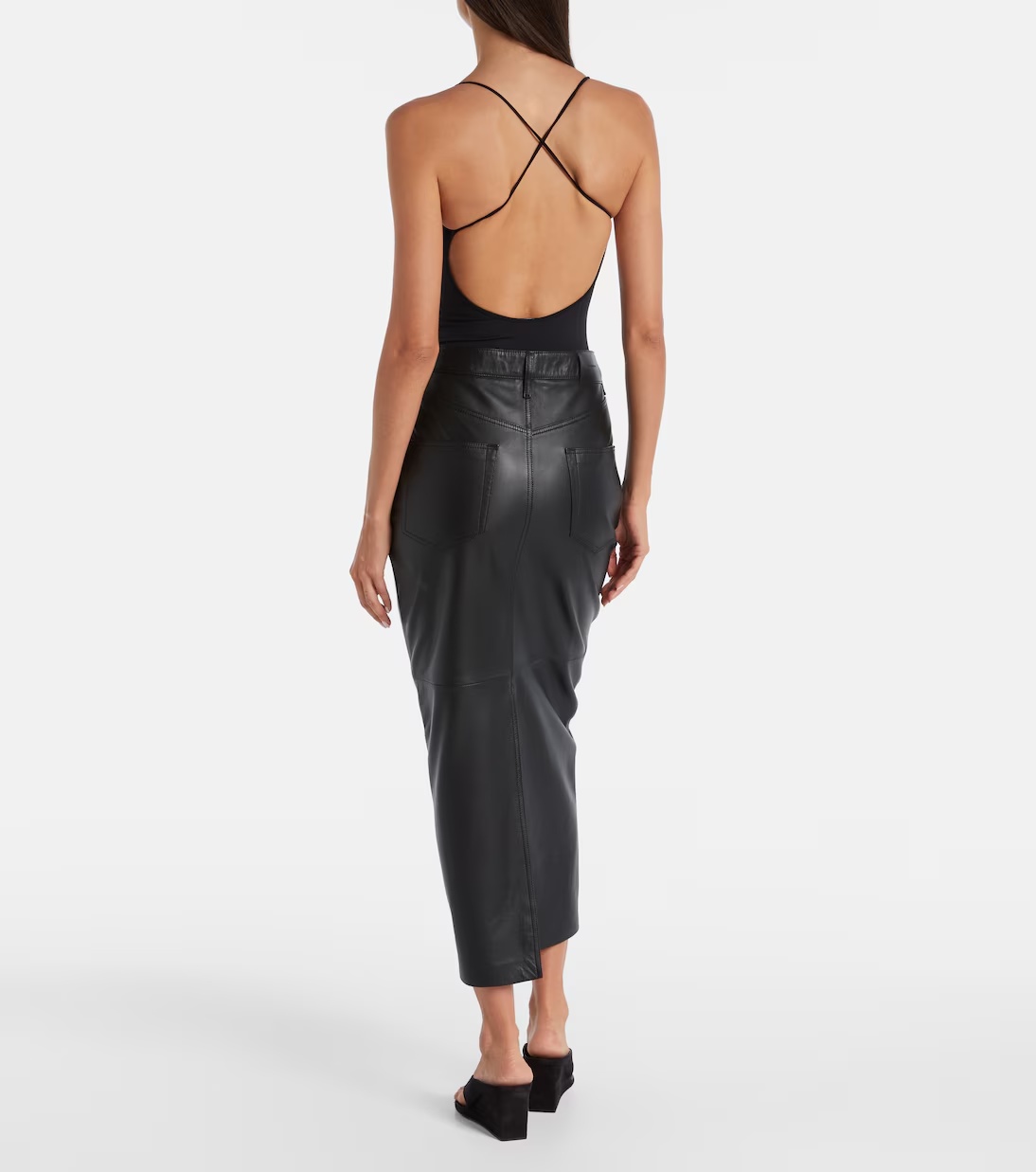 Wardrobe.nyc Wardrobe. Nyc Open-back Bodysuit In Black