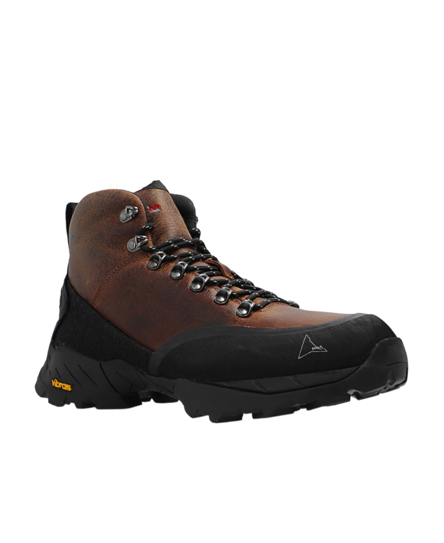 Shop Roa Leather Lace-up Boots In Black