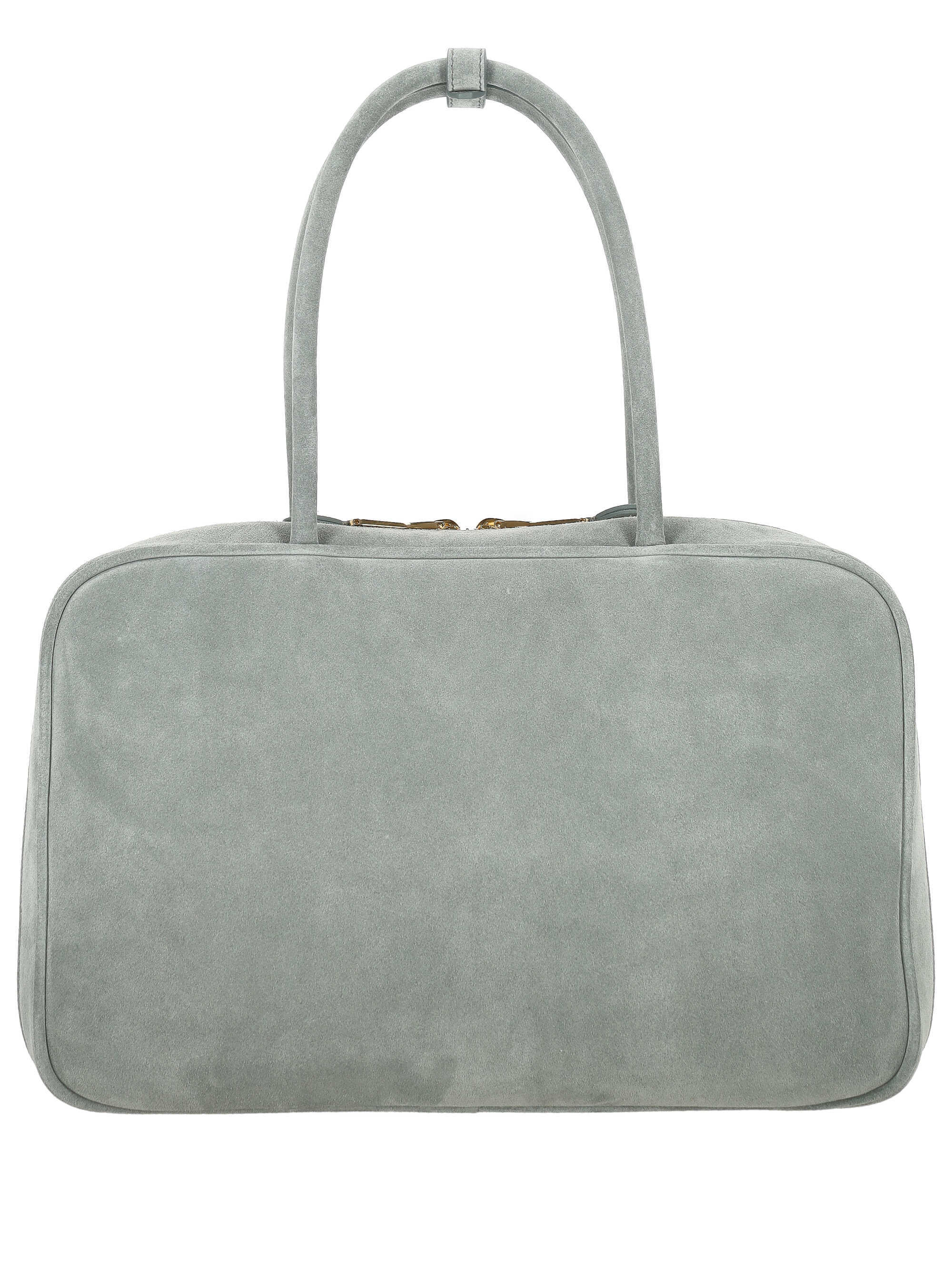 Miu Miu Logo Tote Bag In Gray