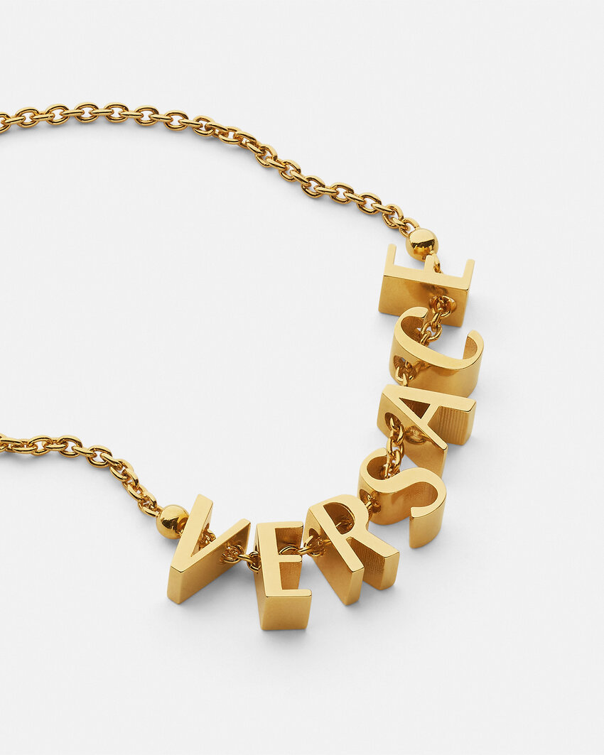 Versace Bracelet  Logo In Yellow