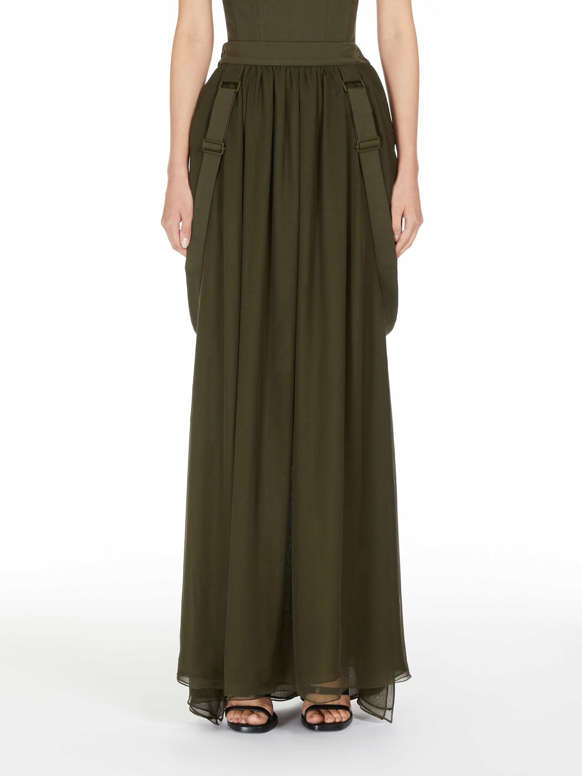 Max Mara Wool And Cashmere Crew-neck Sweater In Green