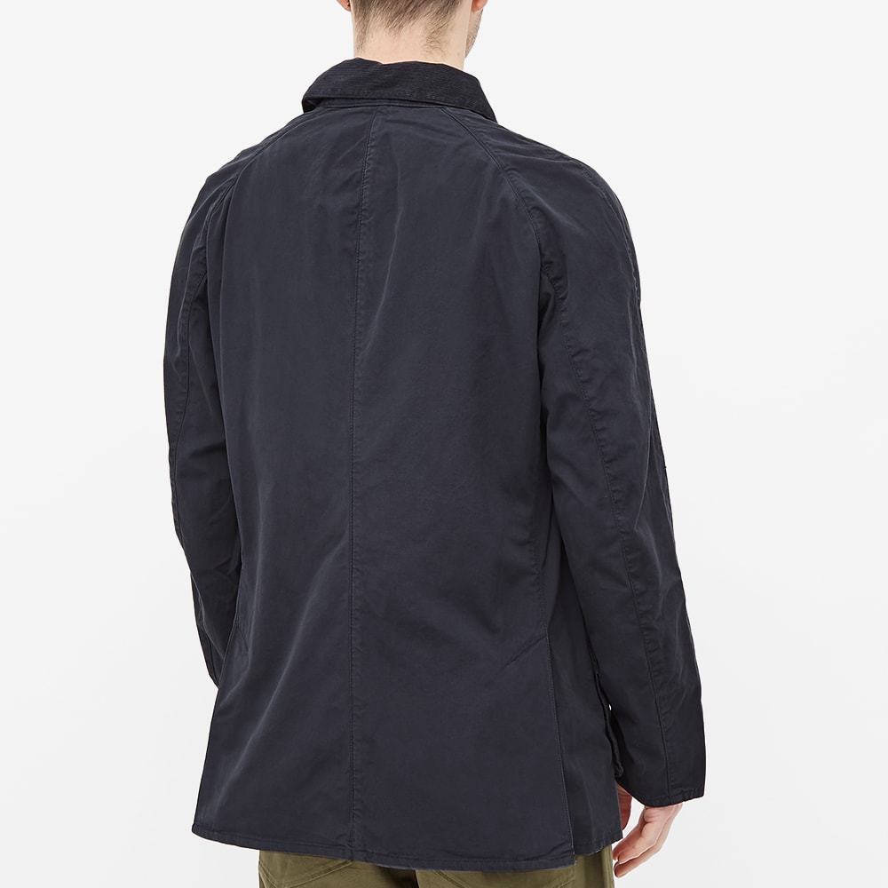 Shop Barbour Navy Blue Long-sleeved Casual Jacket In Black