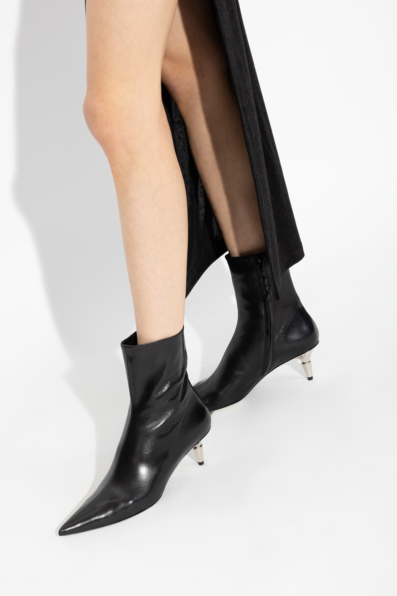 PROENZA SCHOULER SPIKE POINTED-TOE ANKLE BOOTS
