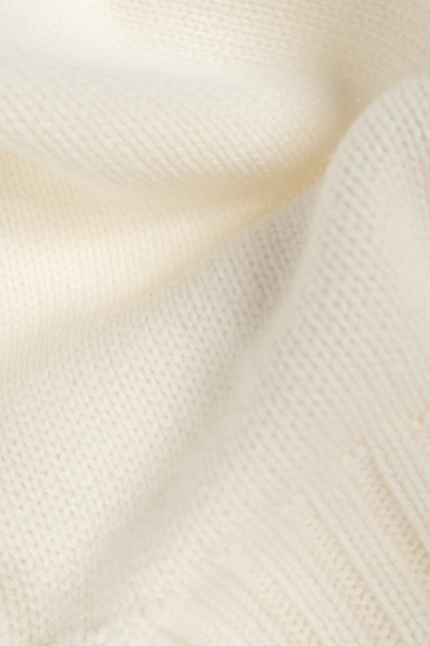 Dolce & Gabbana Rectangle Knitted Scarf In White