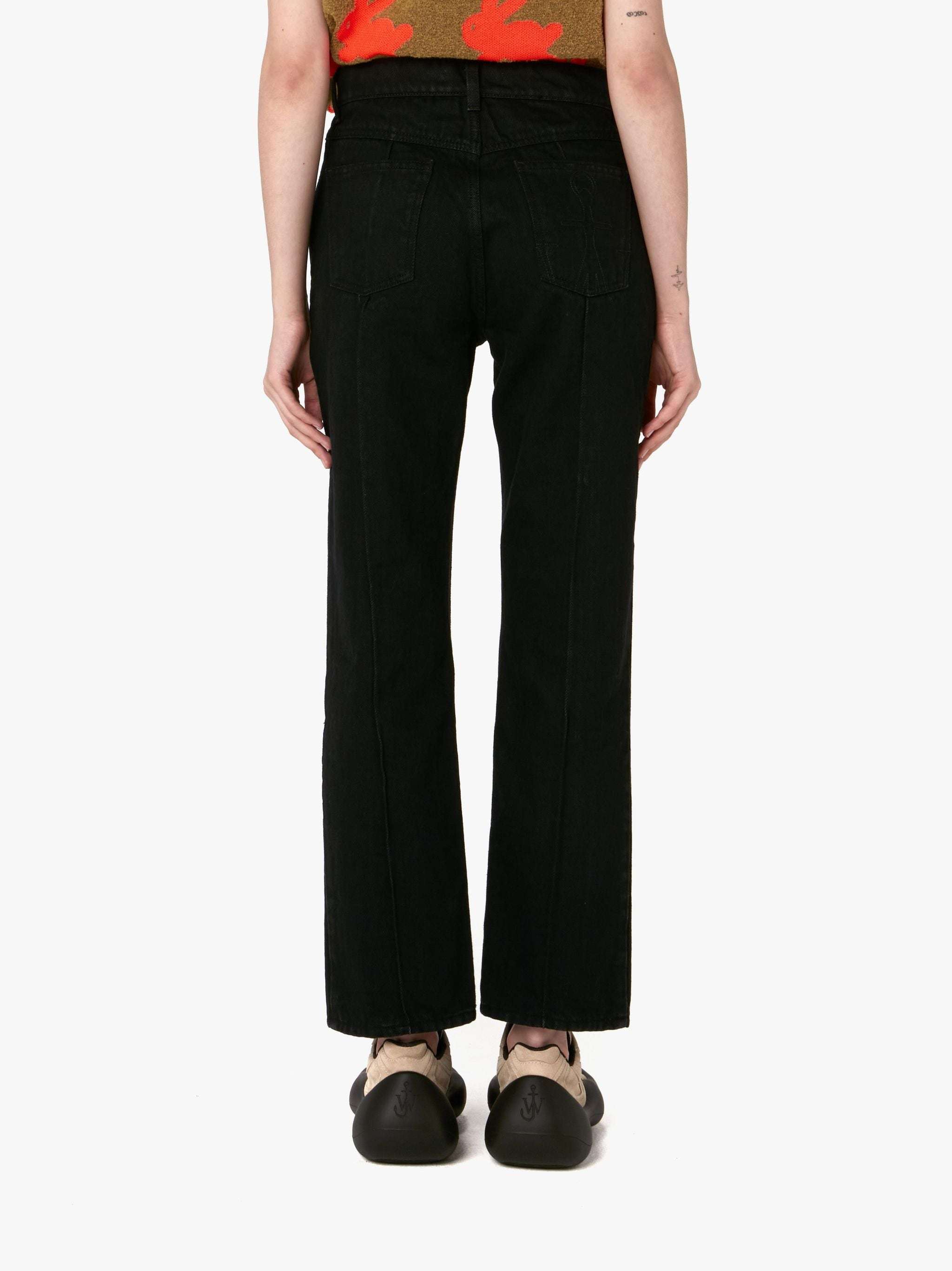 Jw Anderson Padlock Strap Slim-fit Jeans In Black