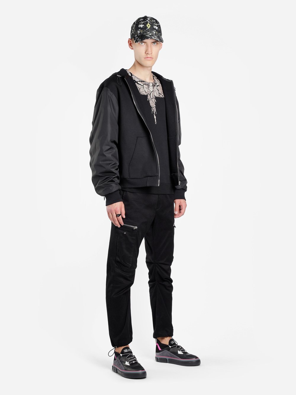 Marcelo Burlon County Of Milan Wings Prints Sweatshirt In Black