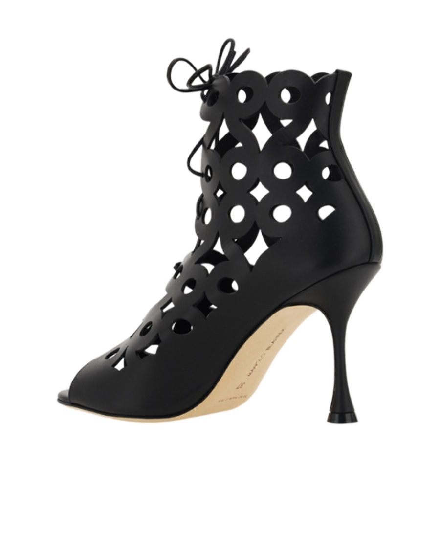 Manolo Blahnik Taralo Heeled Sandals In Black