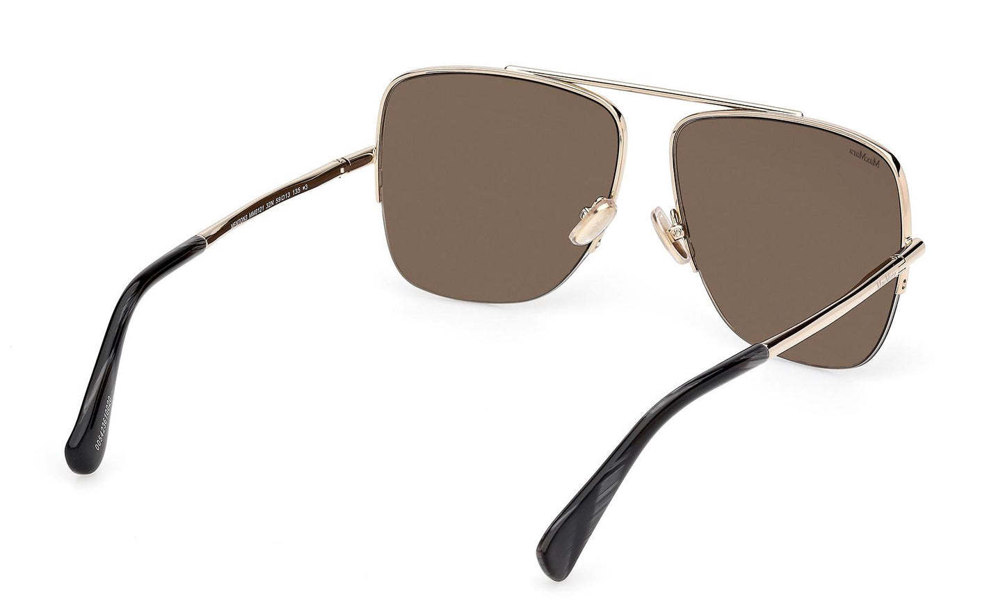 Max Mara Women's Gold & Roviex Modified Aviator Sunglasses In Brown