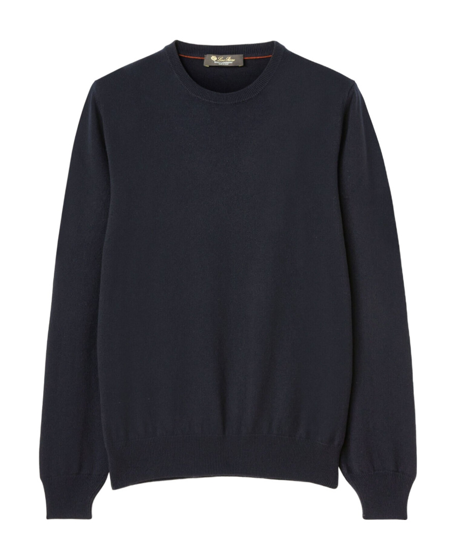 Loro Piana Cashmere Pullover With Round Neck In Black